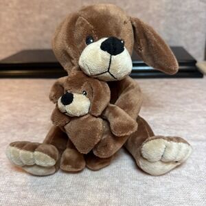 Animal Adventure Brown Mother Dog And Puppy Plush Stuffed Animal Target Circo 7"